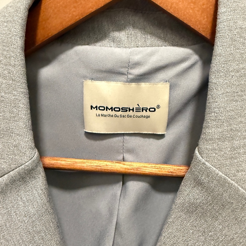 Gray Blazer with Button Accents - Picture 4 of 7